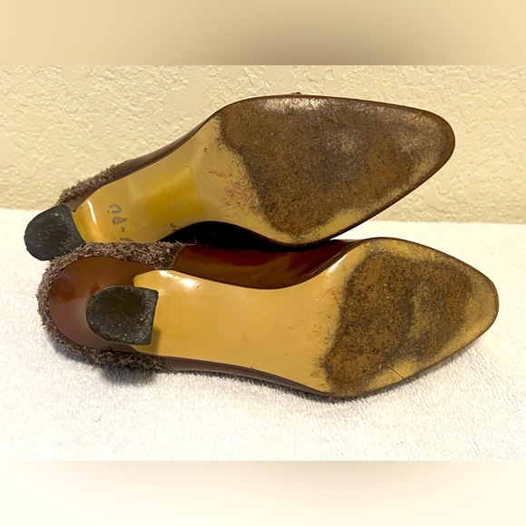 BALLY Italy Classic “GRACE” Leather Tie-Up Kitten Heel Shoes 6.5 M - Picture 8 of 10